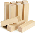 10 Pack Basswood Carving Blocks, Unfinished Wood Whittling Blocks by WYKOO