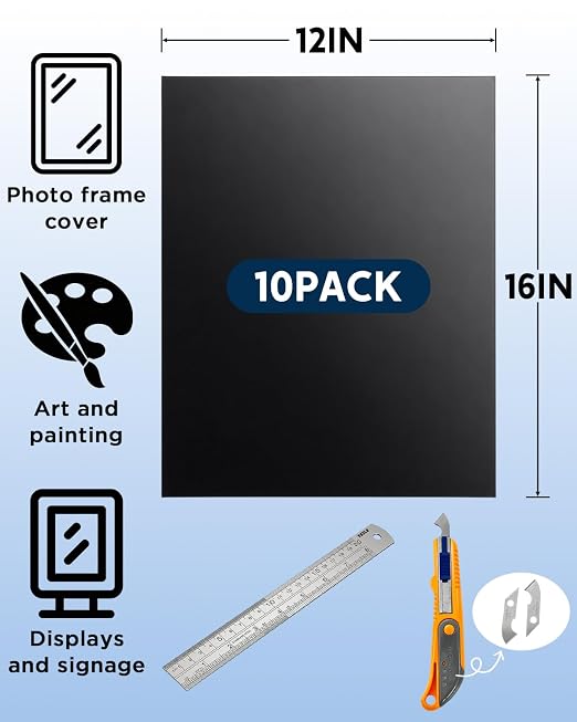 12x16 Black Acrylic Sheet 3mm, Plexiglass Board - Image 2