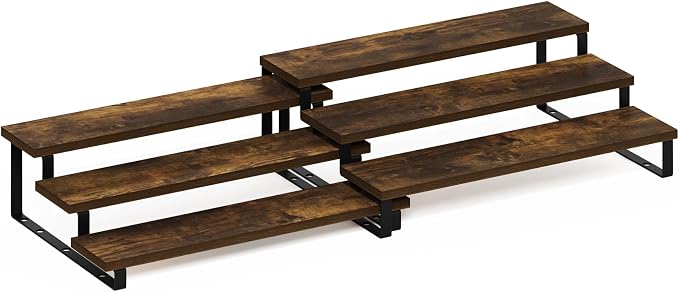 Furinno RAVEL Kitchen Countertop Organizer Set of 2, 3-Tier Counter Shelves by Furinno-FitsYourSpaceFitsYourBudget