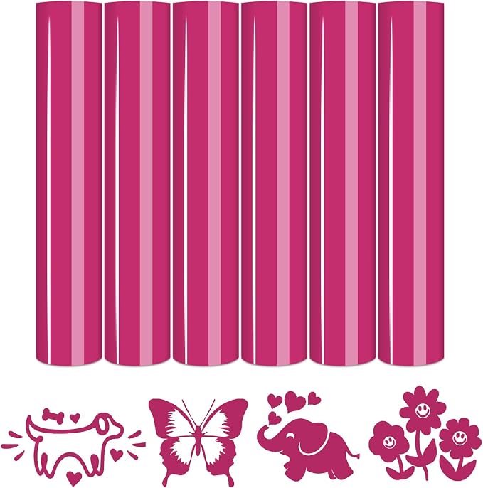 Tintnut Rose Pink Heat Transfer Vinyl, easy cut & weed, stretch washable by Tintnut