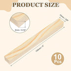 MECCANIXITY 10Pcs Wood Strips Slats, 5/16" x 3/8" x 4" Thin Wood Sticks Flat - Image 2