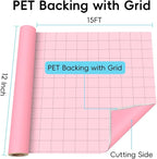 Aoder Permanent Adhesive Vinyl Roll 12" × 15FT, Matte Pink | Sticker Vinyl - Image 3