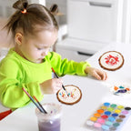 wohohoho 32pcs 3.2-3.6 inches Natural Wood Slices, Unfinished Craft Wood Kit - Image 9