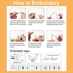 Punch Needle Kits for Beginners Hummingbird Flying in Flowers 20x20cm-13 | Easy - Image 3