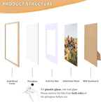 8x10 Picture Frame, OAK Wood Photo Frame 5x7 - Image 3