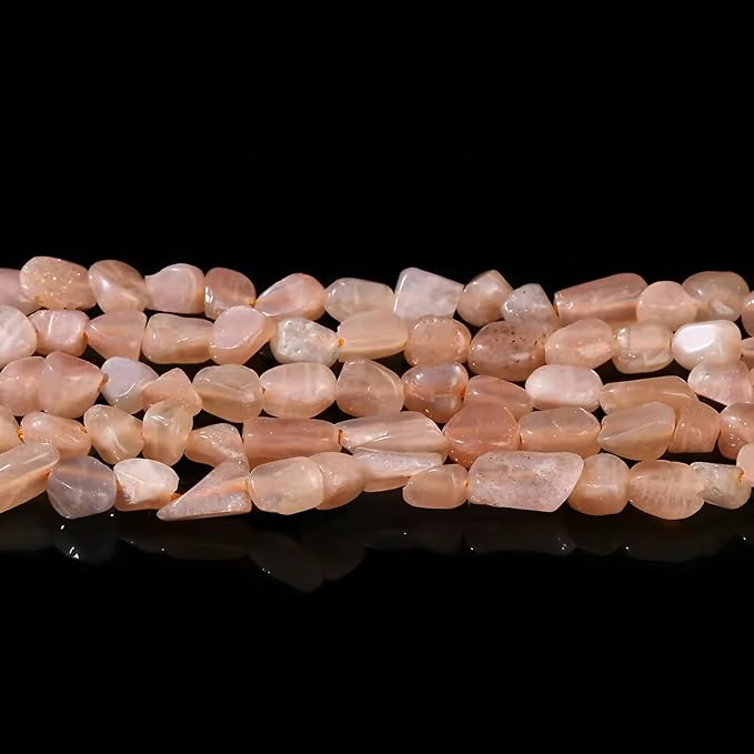 HAAMIIQII Natural Sunstone Pebble Stone 5-8mm Small Irregular Freeform Tumbled - Image 4