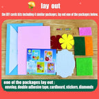 QIAONIUNIU Card Making Kits DIY Handmade Greeting Card Kits - Image 3