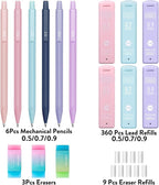 Four Candies Cute Pastel Mechanical Pencil Set, 3 Sizes Included | 0.5/0.7/0.9mm - Image 6