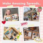 Scrapbook Kit - 80 Page Photo Album DIY Scrapbook - Holds 300+ Photos, - Image 6