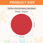 MECCANIXITY 24 Pcs Circle Card Stock, 2 Inch Round Cutouts Paper Thick - Image 2