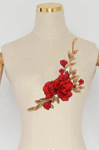 Vintage Rose Sew Lace Flower Embroidery Patches, - Image 3