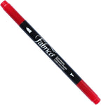Tsukineko Dual-Ended Fabrico Marker Color-Fast, Poppy Red by Tsukineko