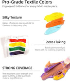 Colorful Fabric Paint Set for Clothes, 6 Colors 4oz Textile Paint for Kids | - Image 3