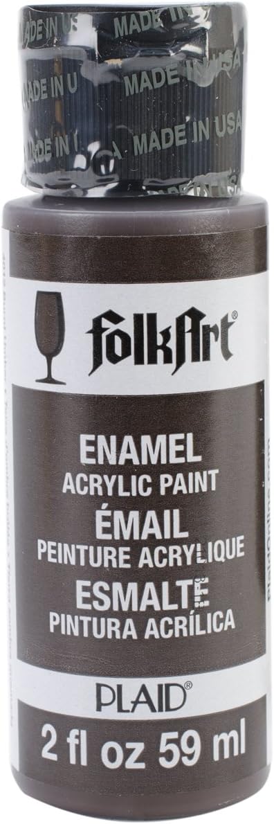 FolkArt Enamel Glass & Ceramic Paint in Assorted Colors, Burnt Umber by FolkArt