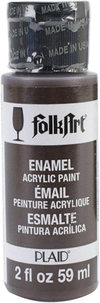 FolkArt Enamel Glass & Ceramic Paint in Assorted Colors, Burnt Umber by FolkArt