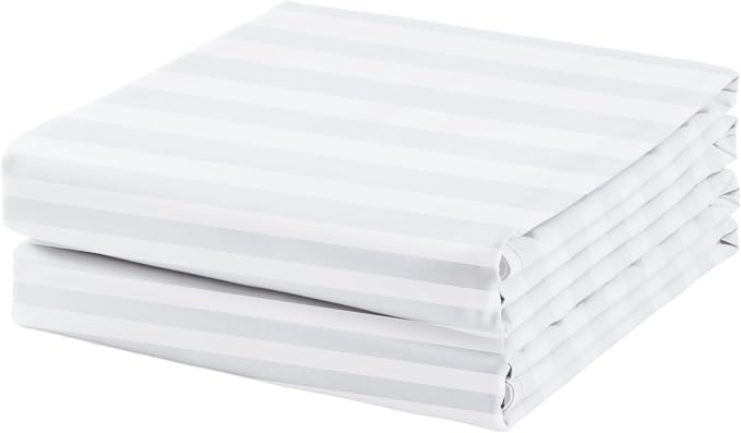 2-Pack Cotton Queen Flat Sheet Only, 600 Thread Count 100% Egyptian Cotton Top by ZaizaiHome