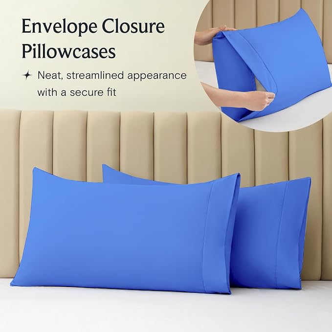 LuxClub 3 PC Twin Sheet Set, Deep Pockets Wrinkle Free Cooling Bed Sheets Hotel - Image 7