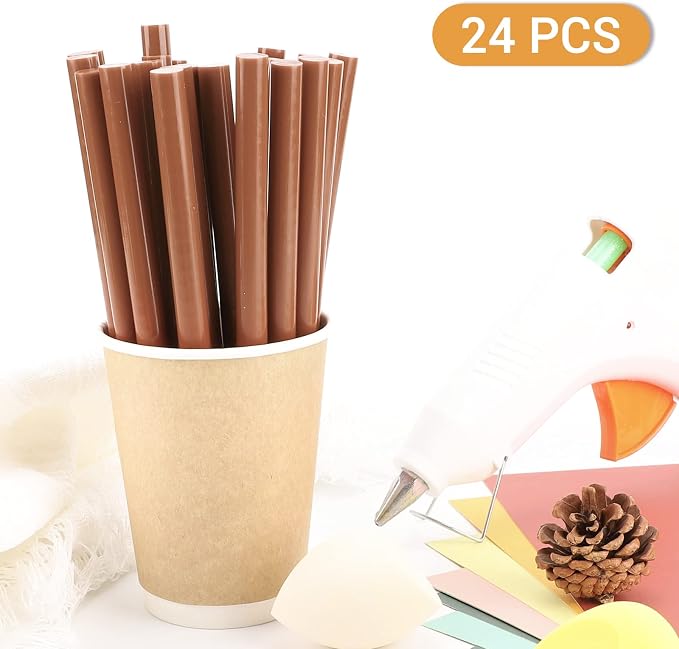Brown Hot Glue Stick, Adhesive Hot Melt Gluing Sticks - Image 4
