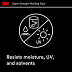 3M Super-Strength Molding Tape, 1/2 in x 15 ft, High Strength Double-Sided - Image 14