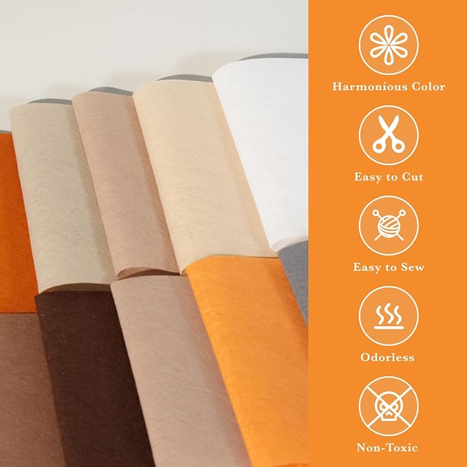 Phantomon 8" x 35" Felt Fabric Sheets, 1mm Sturdy Nonwoven Felt Rolls, Large - Image 5