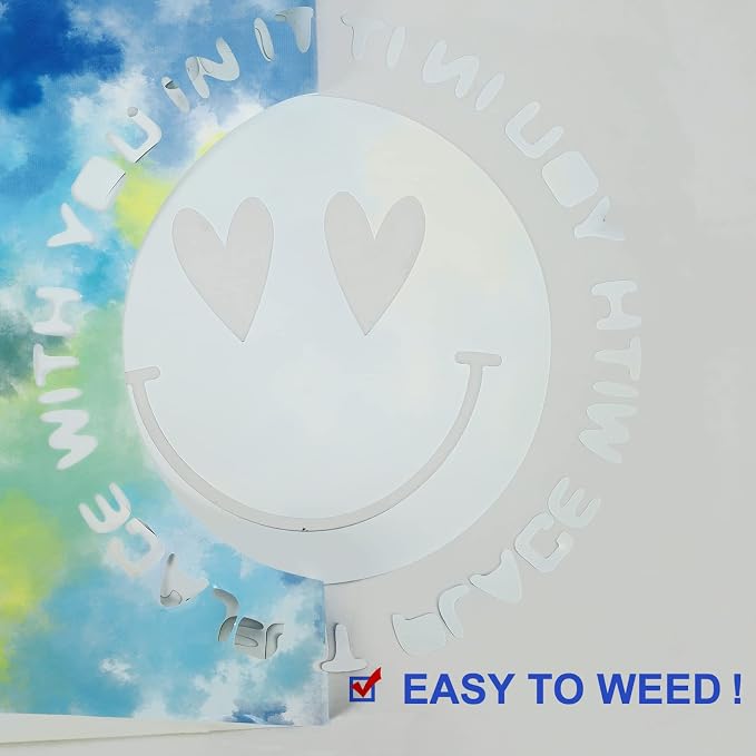 FUNKAKA Tie Dye HTV Heat Transfer Vinyl Bundle, 10 Sheets HTV Vinyl - Image 4