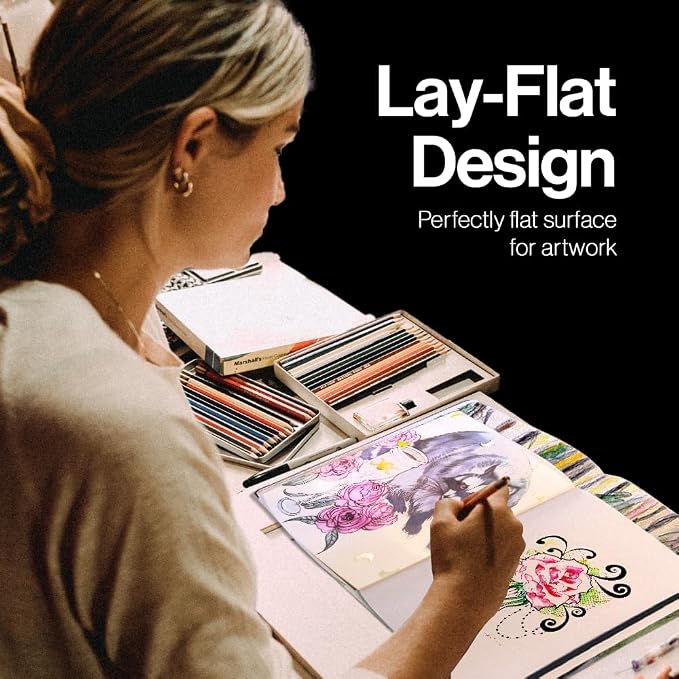 Leda Art Supply Large Sketchbook 160 Pages Softbound Cover Sketchbook - Image 5