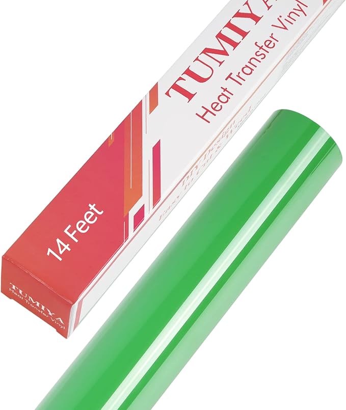TUMIYA Heat Transfer Vinyl Roll, 12 in x 14 Feet Fruit Green HTV Vinyl by TUMIYA