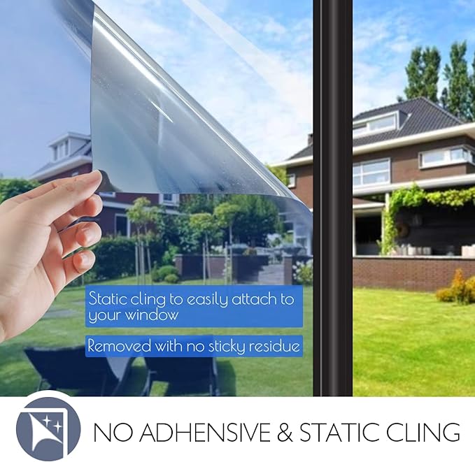 HIDBEA One Way Window Film Daytime Privacy, Heat Blocking Anti UV Reflective - Image 5