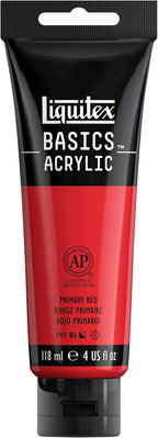 Liquitex BASICS Acrylic Paint, 118ml Tube, Primary Red by Liquitex