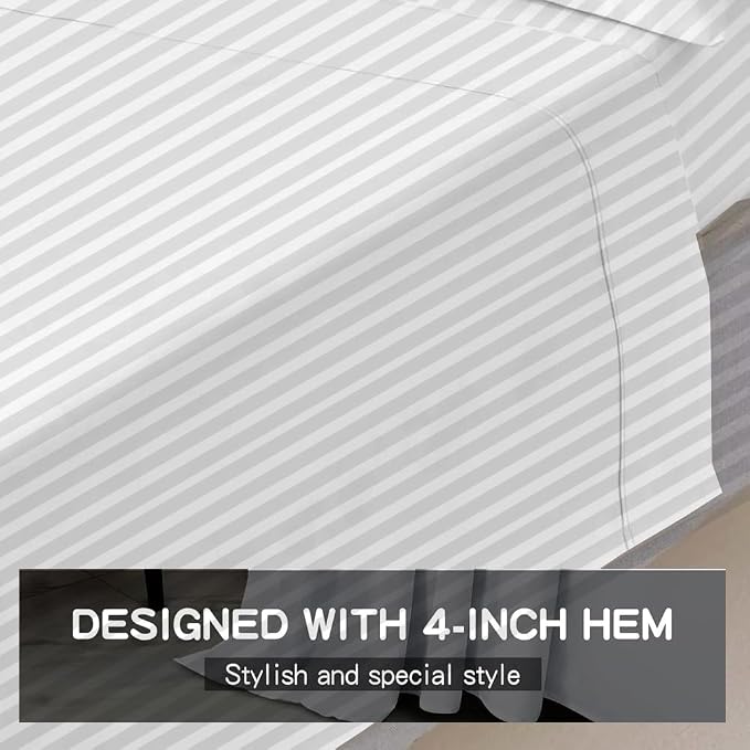 Mattress-Homes Full XL 100% Egyptian Cotton Top Sheet 1Pcs, Cool & Breathable - Image 8