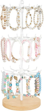 Mkono Bracelet Holder Gold Metal Rotating Bracelet Display Stand 3 Tier Jewelry by Mkono