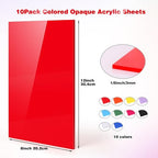 Adrattnay Acrylic Sheets 1/8 Thick, Opaque Colored Acrylic Panel - Image 2