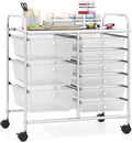 Giantex 9 Drawers Rolling Cart, Classroom Organizers, Storage Cart by Giantex
