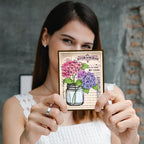 GLOBLELAND Hydrangeas Background Postcard Clear Stamps - Image 3