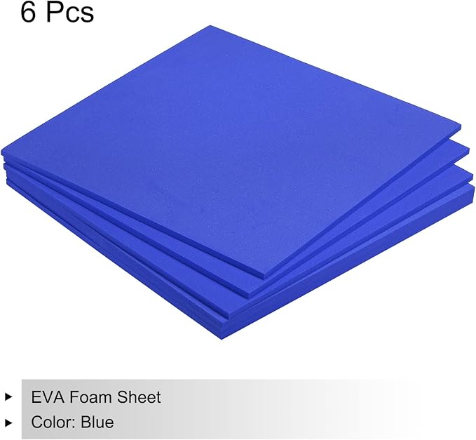 MECCANIXITY EVA Foam Sheets Blue 9.8 Inch x 9.8 Inch 5mm Thick Crafts Foam - Image 3