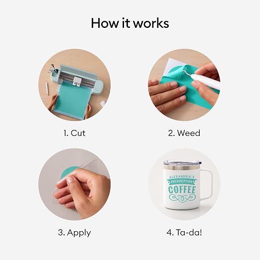 Cricut Premium Permanent Vinyl Roll, Light Blue - Image 6