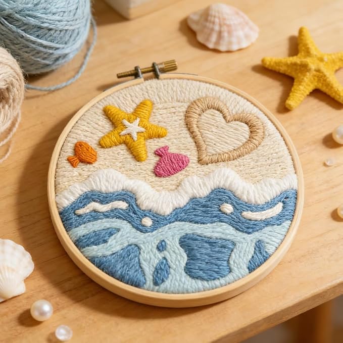 INFUNLY Ocean Beach Punch Needle Kit - Image 3