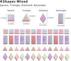 Lanyani Iridescent Glass Mosaic Tiles Supplies 200 Pieces Iridized Stained - Image 4
