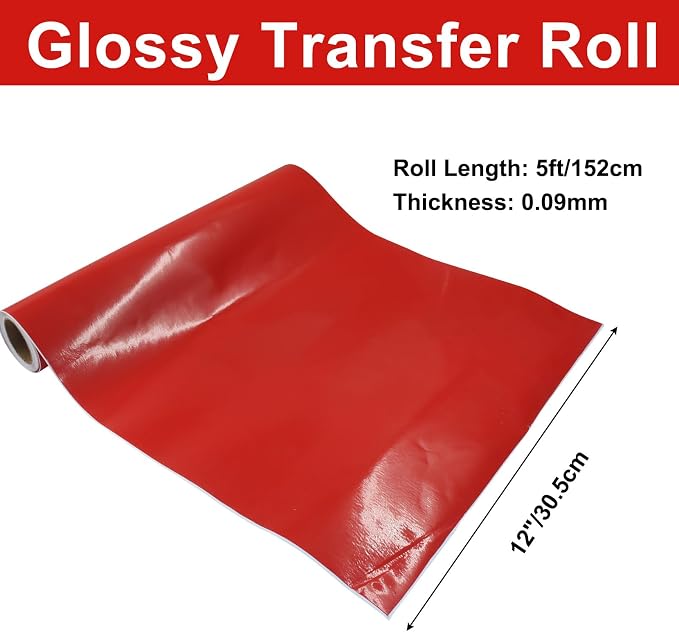 Luomorgo Red Permanent Vinyl Roll, 1 Roll | Waterproof Adhesive Vinyl, - Image 2