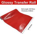 Luomorgo Red Permanent Vinyl Roll, 1 Roll | Waterproof Adhesive Vinyl, - Image 2