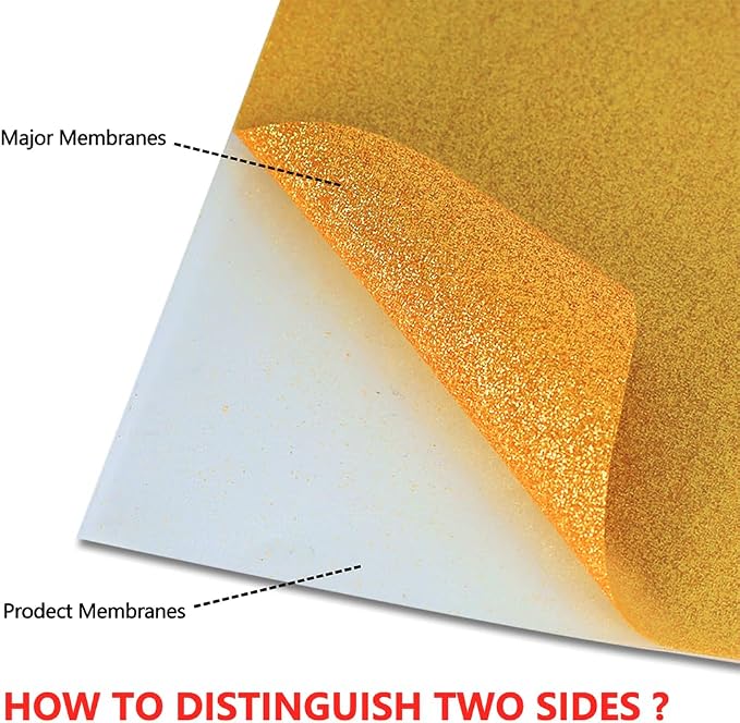 guangyintong Glitter Heat Transfer HTV Vinyl, 12 Rolls 12" x 5ft Glitter Iron - Image 4