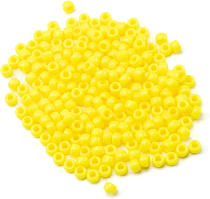 Gxueshan 1000 Pcs Acrylic Pony Beads 6x9mm Bulk - Image 2