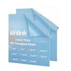 KINLINK 8x10 Plexiglass Sheets 1/24 inch Thick, 1mm Clear PET Plastic Sheet by KINLINK