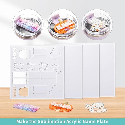 PYD Life 4 Pack Sublimation Acrylic Blanks Sheets 12", 1/6" Thick 4 mm | White - Image 4
