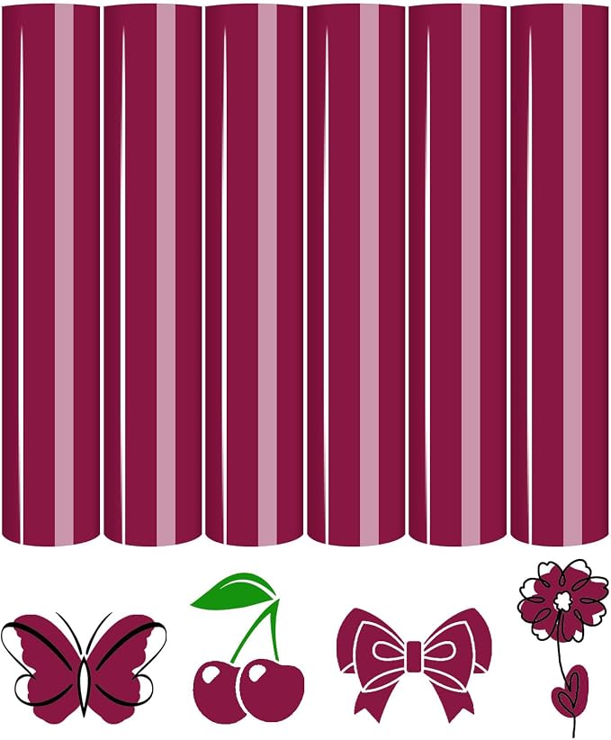 Tintnut Bungundy Color Heat Transfer Vinyl, easy cut & weed, stretch washable by Tintnut