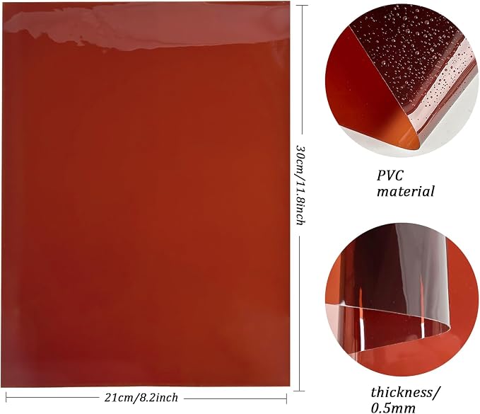 Transparent PVC Faux Leather Sheets, Glossy Waterproof Clear Vinyl Fabric - Image 4