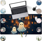 Cute Desk Mat Ghost Cartoon Mouse Pad Haunted House Style Desk Pad, Gaming - Image 8