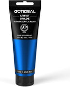 GOTIDEAL Metallic Acrylic Paint Pearl Sapphire Blue Tubes Royal Blue Acrylic by GOTIDEAL