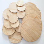18-Piece Unfinished Wood Slice Set by AMQUAL