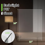 10-Pack of 11×14"×0.04" PET/Plexiglass Sheets, Transparent Flexible Plastic - Image 3